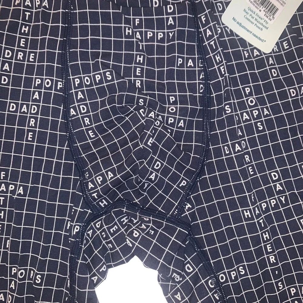 Tommy John FATHER'S DAY CROSSWORD Second Skin Boxer Briefs‎ Navy Mens 6